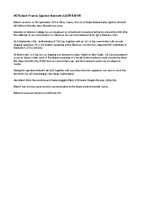 A preview of a PDF biography for Bennett, Robert Francis